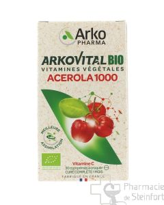 ARKOVITAL ACEROLA vit C  immunité énergie 1000 BIO 30 Comprimés