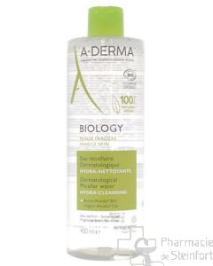 ADERMA BIOLOGY EAU MICELLAIRE Demaquillante hydra-nettoyante DERMATO 400ML