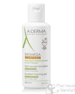 ADERMA EXOMEGA CONTROL GEL MOUSSANT EMOLLIENT anti grattage 200 ML