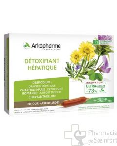 ARKOFLUIDE DETOX HEPATIQUE BIO 20 AMPOULES