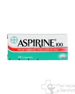ASPIRINE 100 MG 30 COMPRIMES