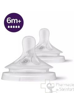 AVENT NATURAL 3.0 tétine  6 MOIS+ - 5 TROUS