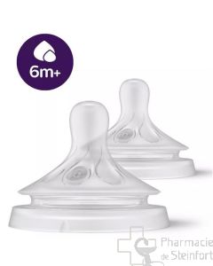 AVENT NATURAL 3.0 tétine 6 MOIS+ - 6 TROUS