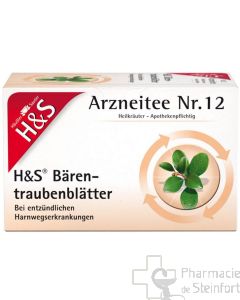 H+S Bärentraubenblätter N°12 20 Filterbeutel
