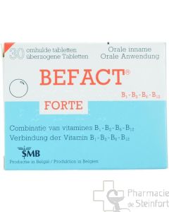 BEFACT FORTE B1 B2 B6 B12 30 überzogene Tabletten