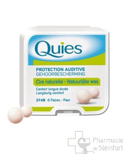 QUIES PROTECTION AUDITIVE CIRE NATURELLE  8 PAIRES