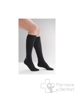 CHAUSSETTES DE CONTENTION (FEMME) VENOFLEX FAST® COTON CLASSE 3  Taille1 Long NOIR