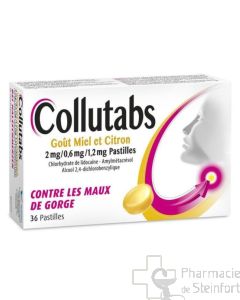 COLLUTABS MIEL/CITRON 2MG/06/1,2MG 36 PASTILLES