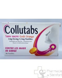 COLLUTABS SS SUCRE 2MG/0,6 ORANGE 36PAST