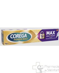 COREGA MAX BLOCK CRÈME ADHÉSIVE POUR PROTHÈSE DENTAIRE 70G