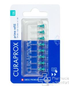 CURAPROX CPS 06 PRIME REFILL TURQUOISE 8 Brossettes interdentaires