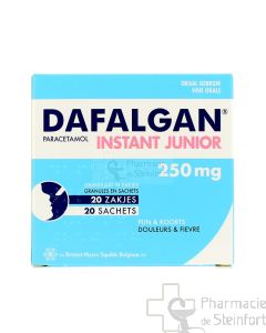 DAFALGAN INSTANT JUNIOR 250 MG 20 SACHETS