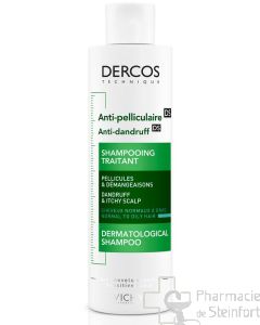 DERCOS ANTIPELLICULAIRE SHAMPOOING CHEVEUX GRAS & NORMAL 200ML