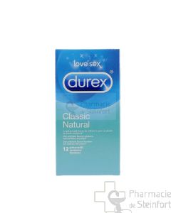 DUREX CLASSIC NATURAL 12 PRESERVATIFS