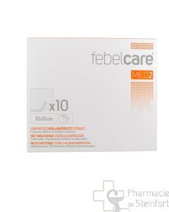 COMPRESSES FEBELCARE NON ADHERENTES STERILES /ABS 10x10 CM 10 COMPRESSES