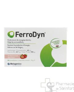 FerroDyn Goût Fraise 84 Comprimés à Mâcher