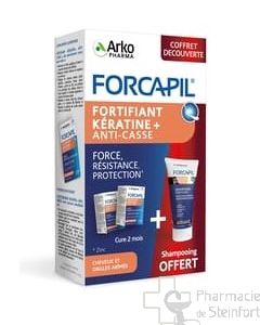 FORCAPIL pack découverte kératine 120 gélules cure de 2 mois + shampoing