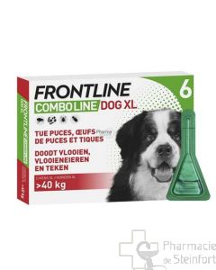 FRONTLINE COMBO LINE DOG CHIEN XL + 40kg SPOT ON 6 PIPETTES