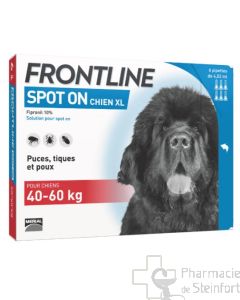 FRONTLINE SPOT ON CHIEN XL 40-60 KG  3 PIPETTES
