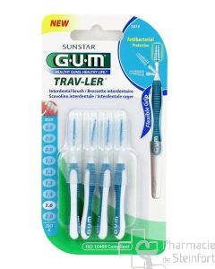 GUM TRAV-LER Brossettes interdentaires 1,6 MM  4 Pieces   1614