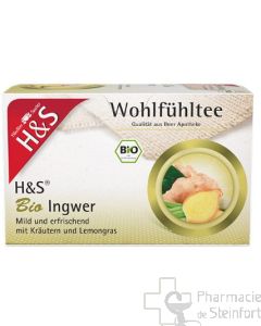 H+S BIO WOHLFUHLTEE INGWER 20 SACHETS
