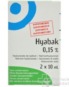 HYABAK NF 0,15% COLLYRE DUO 2x10 ML
