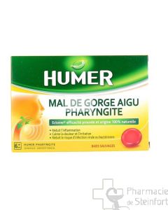 HUMER PHARYNGITE MAL DE GORGE AIGU 20 PASTILLES