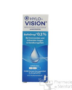 HYLO VISION SAFEDROP 0,1% COLLYRE yeux secs 10 ML