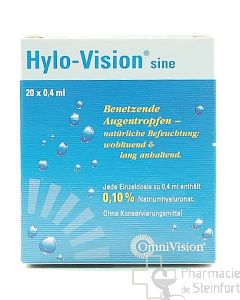HYLO VISION COLLYRE SINE 20 x 0,4 ML