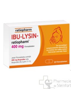 IBUL-YSIN Ibuprofen RATIOPHARM -684 400 MG 20 Filmtabletten