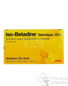 ISOBETADINE DERMIQUE 10% SOLUTION UNI DOSE 10X 5 ML 