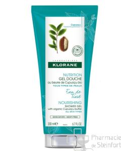 KLORANE GEL DOUCHE  Beurre de Cupuaçu Bio EAU TIARE 200 ML