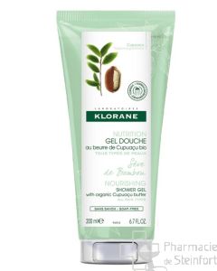 KLORANE GEL DOUCHE Beurre de Cupuaçu Bio SEVE BAMBOU 200 ML