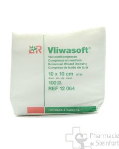 VLIWASOFT COMPRESSES SOUPLES EN NON TISSE 10X10 CM 100 PIECES