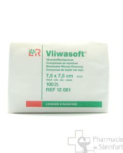 VLIWASOFT Vliesstoffkompresse 7.5X7.5 CM 100 PIECES