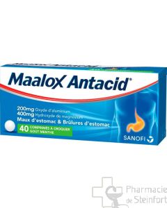 MAALOX ANTACID MENTHE 200/400 MG 40 COMPRIMES