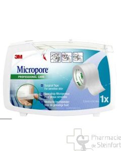 MICROPORE Vliespflaster mit Abroller 25 MM X 9,15M 