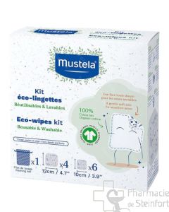 MUSTELA MEIN 1. KIT ECO WASCHTÜCHER Baumwolle wiederverwendbar BIO10 Wischtücher