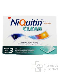 NIQUITIN CLEAR 7 MG 14 PATCH transdermales Pflaster