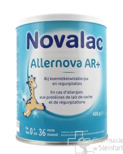NOVALAC ALLERNOVA AR PLUS allergie protéines de lait de vache 0-36 MOIS  400 GR