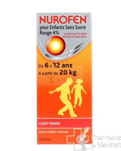 NUROFEN KINDER ZUCKERFREI ROT 4% SUSPENSION150 ML