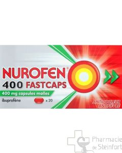 NUROFEN FASTCAPS 400 MG 20 CAPSULES MOLLES