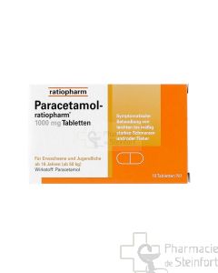 PARACETAMOL RATIOPHARM 1000 MG 10 COMPRIMES