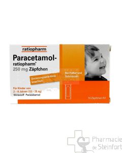 PARACETAMOL RATIOPHARM 250 MG 10 ZÄPFCHEN