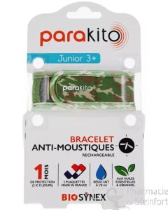 PARAKITO Bracelet Antimoustique Rechargeable Junior Camouflage