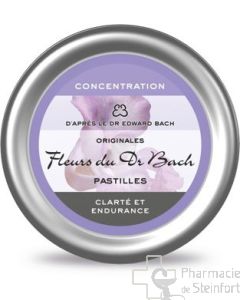 FLEURS DE BACH PASTILLES CONCENTRATION (CLARTE ET ENDURANCE) 50G