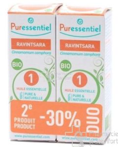 PURESSENTIEL HUILE ESSENTIEL DUO RAVINTSARA BIO 10 ML