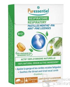 PURESSENTIEL RESPIRATOIRE PASTILLES MENTHE-PIN 20 PASTILLES