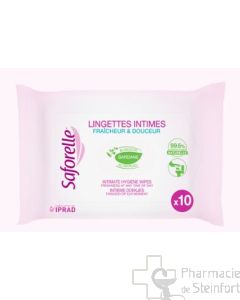 SAFORELLE LINGETTES FLUSHABLE POCKET 10