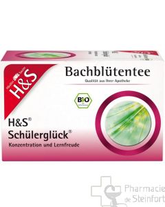 H+S BIO Bachblütentee Schülerglück fleurs de Bach 20 Sachets NR82